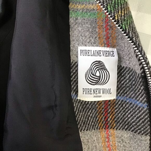 JONES New York wool blazer plaid pure new wool jacket size 12 - Picture 7 of 16